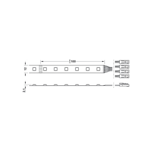 LED-Band, LED 1157 RGBW-Farbwechselleuchte 24 V, 60 RGB-LEDs/m (14,4 W/m) und 60 monochrome LEDs/m  (4,8 W/m), IP20