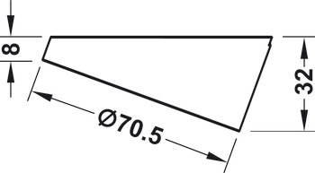 Unterbaukeil, für LED Bohrloch-Ø 58 mm