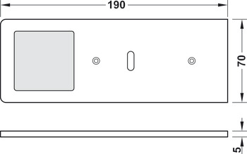Unterbauleuchte, LED 1166 24 V 3er Set mit Hauptschalter