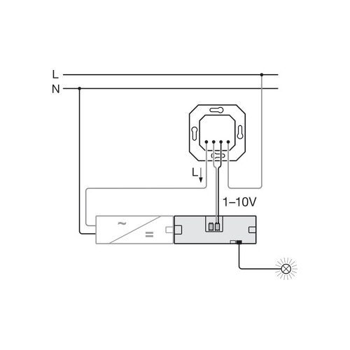 2-fach Verteiler , Häfele Loox5 mit Steuereingang für DALI-2™ DT6