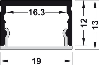 Design-Unterbauprofil, Profil 4106 für LED-Bänder bis 10 mm