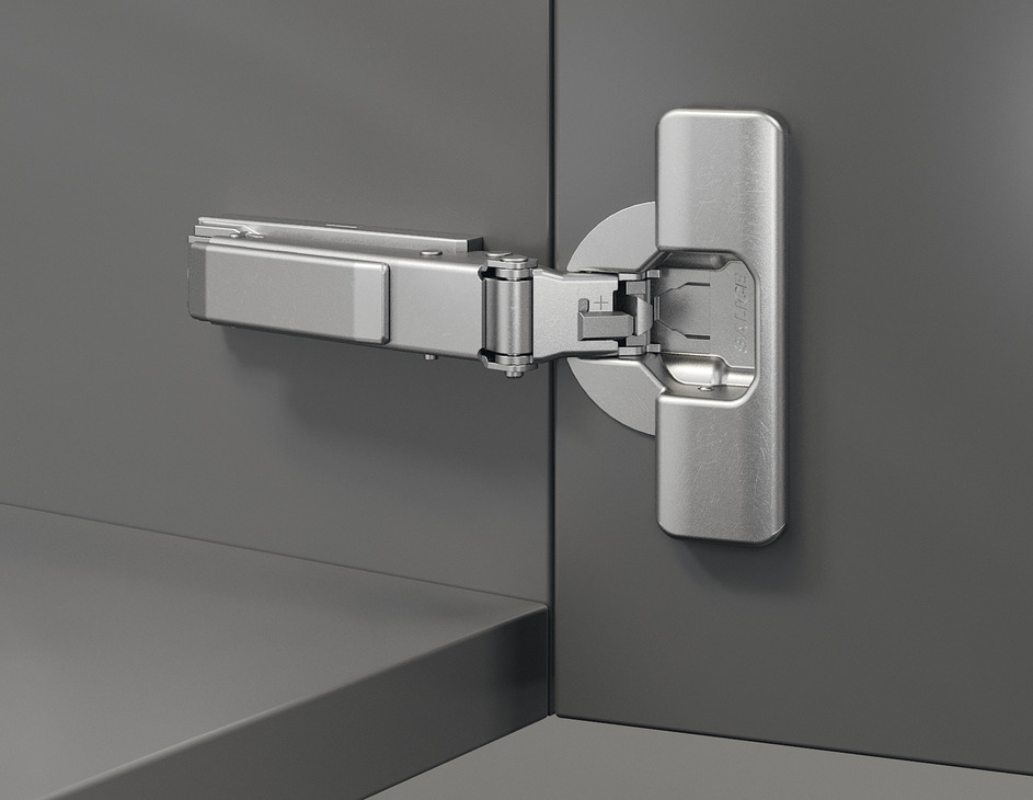 B-Ware (geprüft): Topfscharnier, Häfele Metalla 510 A/SM 110°, Eckanschlag  für Holztüren, für Standardanwendungen, Topfbefestigung: zum Schrauben, Bohrbild: 48/6 mm, (Vom Umtausch ausgeschlossen)