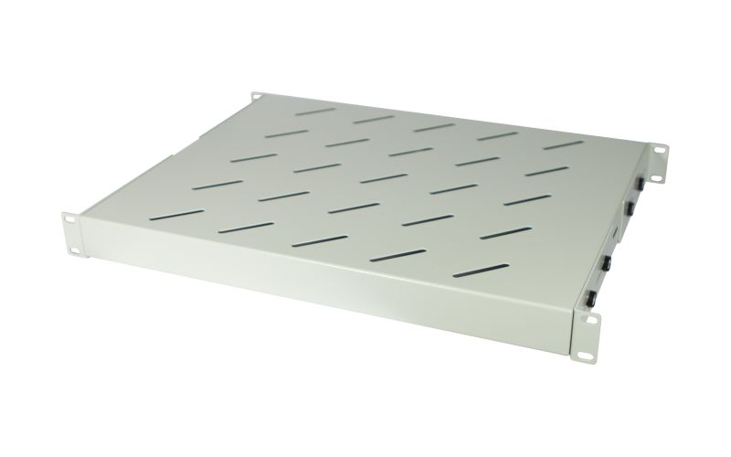 ALLNET 19"zbh. Fachboden fest, für  900mm Schrank tiefe, 1HE, Lichtgrau, t650-750mm,