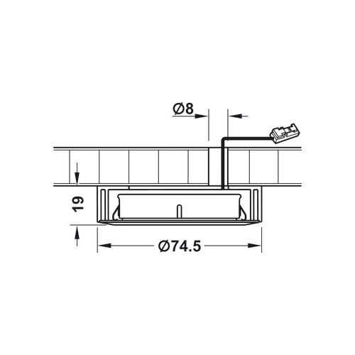 Unterbaugehäuse, für LED 1111 Bohrloch-Ø 58 mm