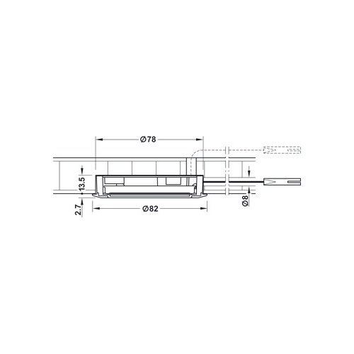 Einbauleuchte, LED 1808 230 V System E Bohrloch-Ø 78 mm