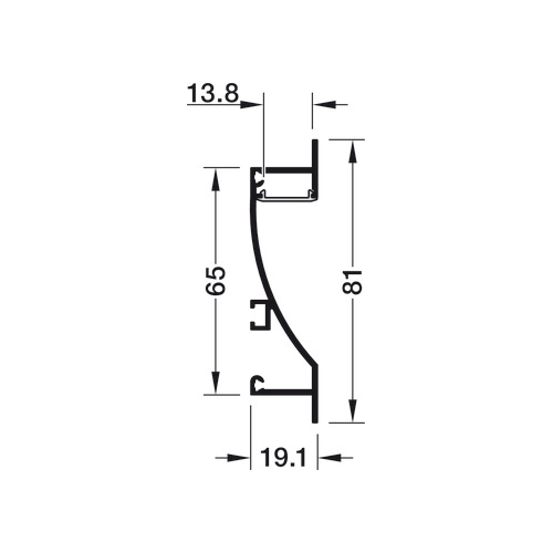 Sockelprofil, Profil 5103 für LED-Bänder 10 mm