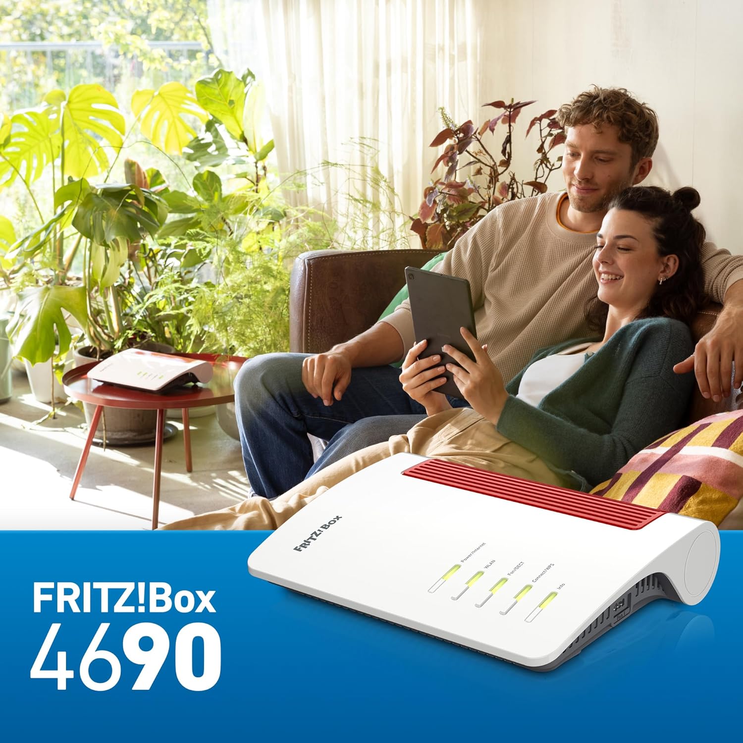 B-Ware (geprüft): Fritz!Box 4690 (Wi-Fi 7 Mesh Router, für den Kabel-, DSL- oder Glasfaseranschluss, bis zu 6.960 MBit/s, 1x 10-Gigabit-WAN, 1x 10-Gigabit-LAN, 3X 2,5-Gigabit-LAN, WLAN Mesh, deutschsprachige Version)