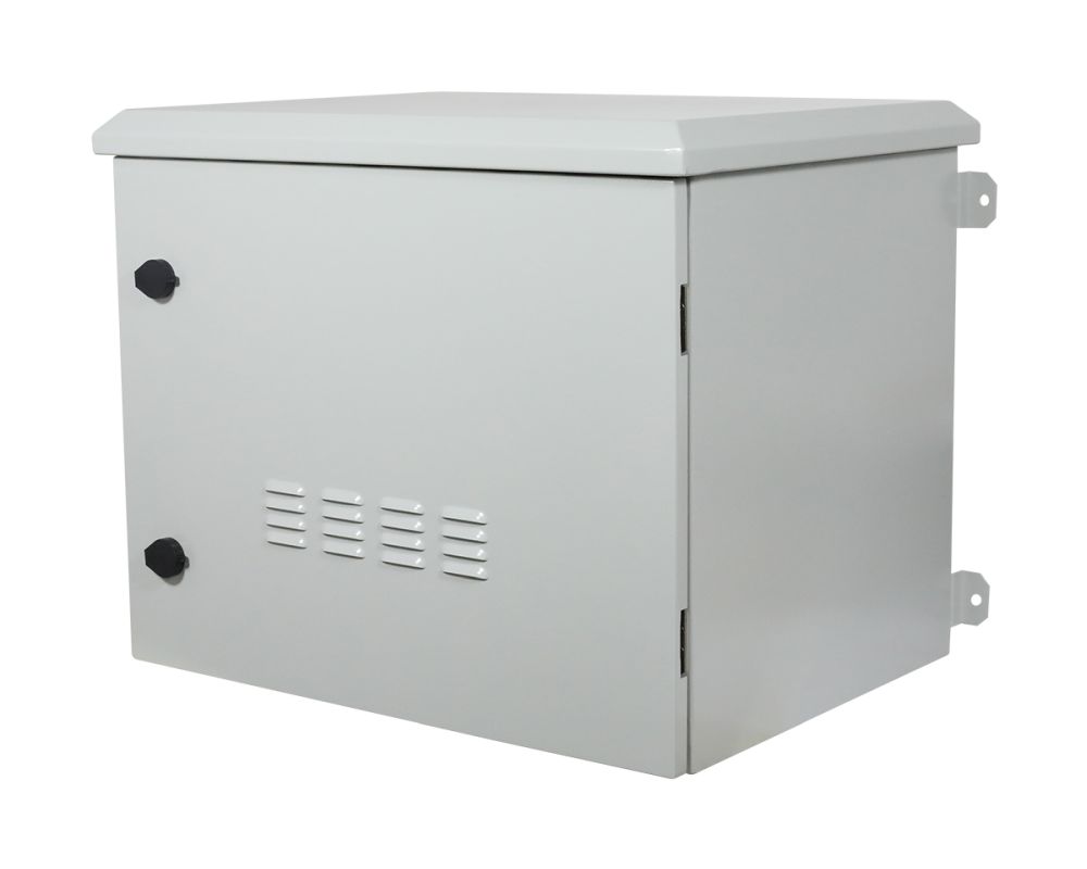 ALLNET 19"Wandgehäuse,  6HE, T488mm, Lichtgrau, IP55, SO-Serie, incl. 2-Fach Lüftereinheit
