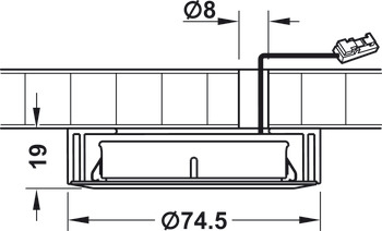 Unterbaugehäuse, für LED 1111 Bohrloch-Ø 58 mm