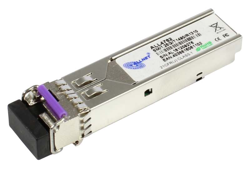 ALLNET Switch Modul ALL4762 SFP(Mini-GBIC), 1000Mbit, WDM(Bidi)/LC, Tx1490nm/Rx1310nm, 9u, 20Km, Singlemode,